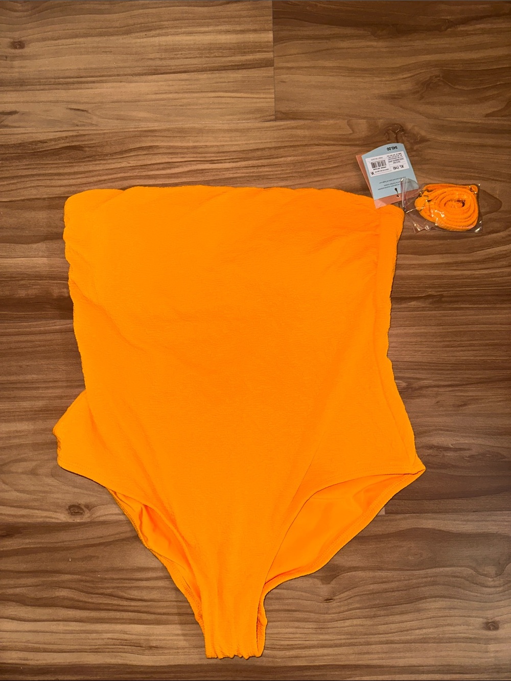 Shade & Shore Neon Orange One-Piece Swimsuit